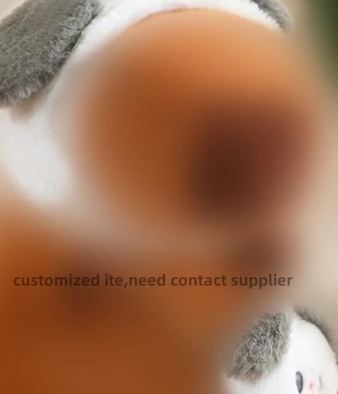 Dropshipping Robbing DogPlush Toy Stuffed Trick Capibara Black Masked Puppy Dog Plush Toys for Kids Birthday Gift for Boy