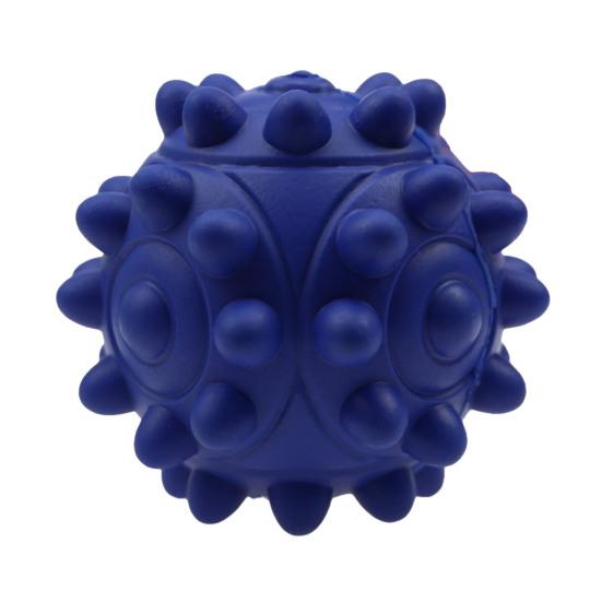 Rubber Dog Chew Ball with Squeaker Interactive Treat Dispensing Toy for Small Medium Breeds Teething Dental Health Dog Play Toy