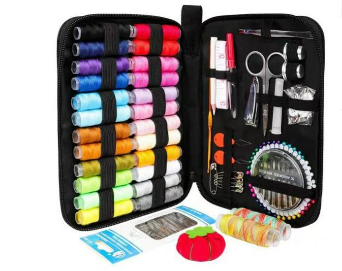 Portable Sewing Kit: 226-Piece Needle & Thread Set with Storage Box