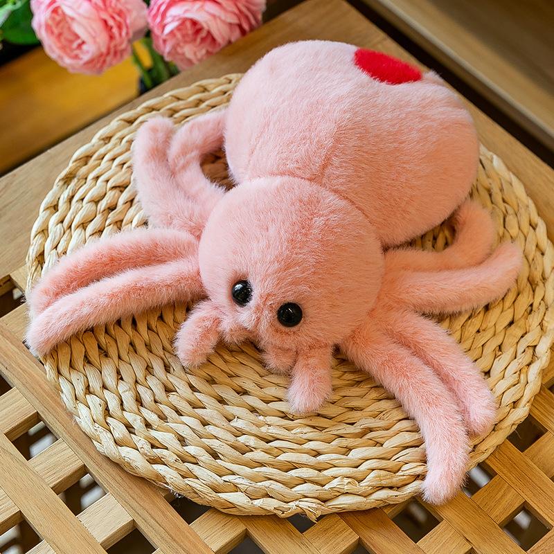 Halloween Simulation Spider Plush Toys Jumping Spider Doll Crawling Pet Doll Plush Cute Reptile Peluche Super Cute Doll Kid Gift
