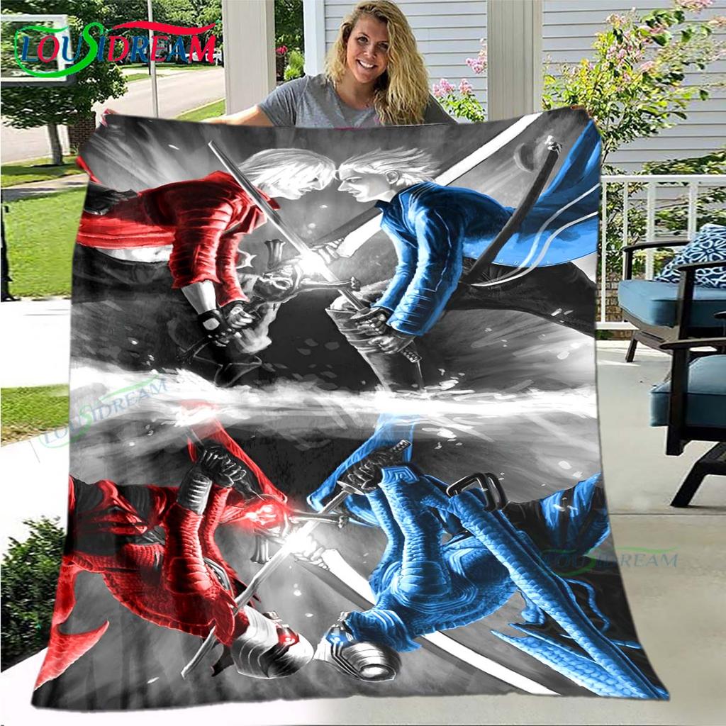 Fashion D-Devil May Cry Tapestry Game Poster Four Seasons Blanket Sofa Cover Travel Bed Plush Blanket Office Break Blanket Gift