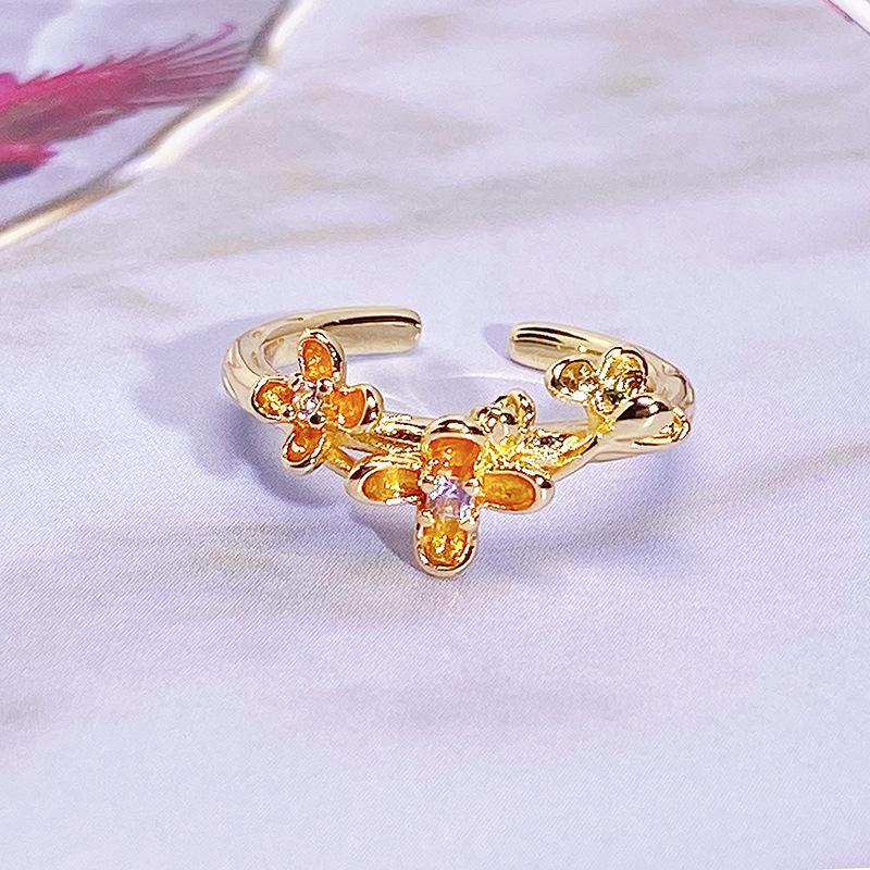 Rose Goud Licht Luxe Vol Met Diamanten Zirkoon Meerlaags Gestapelde Open Ring Vrouwelijke Persoonlijkheid Niche Wijsvinger Ring Persoonlijkheid Ring