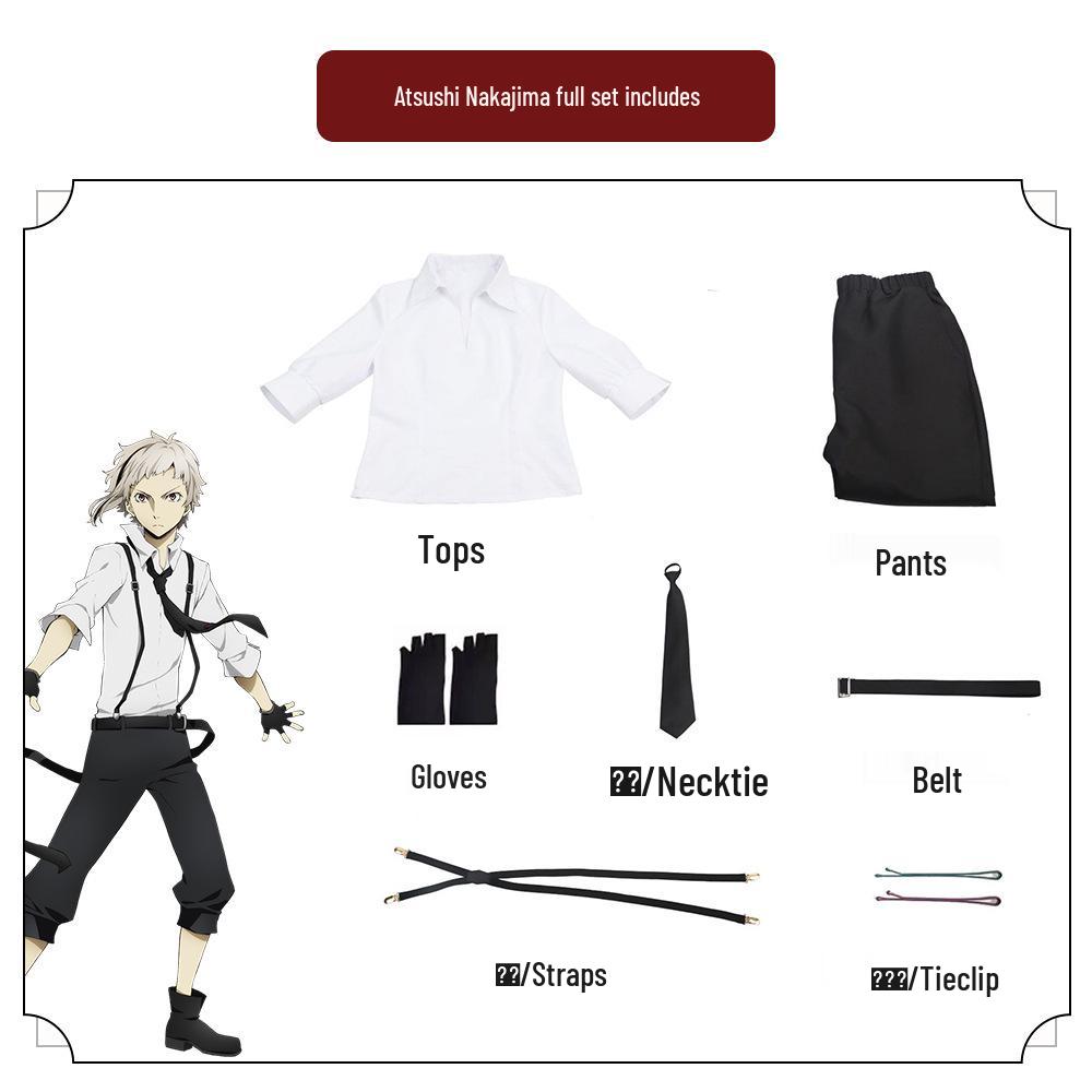 Bungo Stray Dogs Dazai Osamu & Nakahara Chuuya Anime Cosplay Outfit Set Verfügbar
