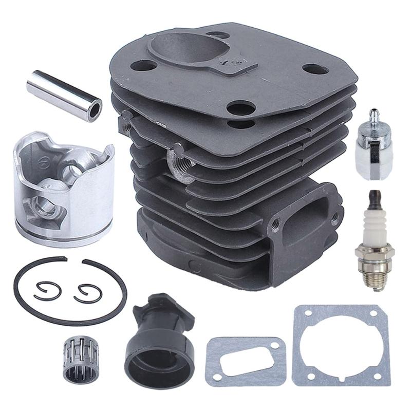 Chainsaw Parts Accessories Cylinder Piston Gasket Kit Replacement 44MM Nikasil Plated Chainsaw Cylinder Piston Gasket