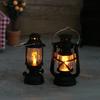 6Cm Mini Led Retro Glowing Pony Lantern Simulation Cande Light Night Light Dollhouse Miniature Kerosene Lamp Home Decor Toy