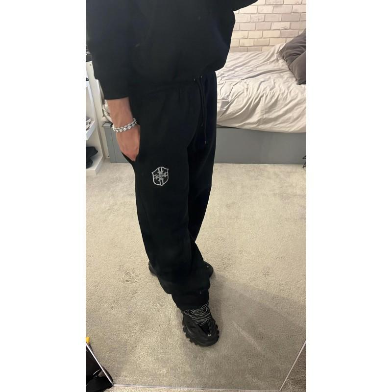 Set Felpa con Cappuccio Oversize da Uomo con Ricamo Stampa Grafica Vestibilità Larga Manica Lunga Streetwear Uso Quotidiano
