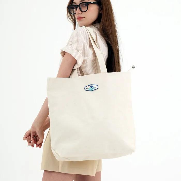 Fisherman Cotton Big Tote Bag Ivory