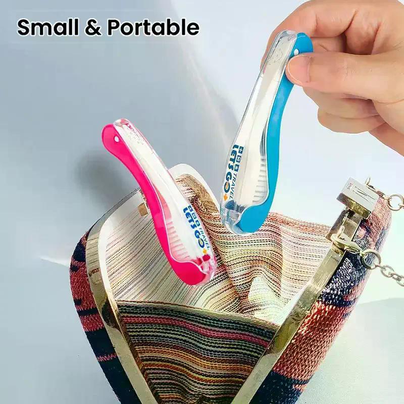Hygiene Oral Portable Disposable Foldable Travel Camping Toothbrush Soft Bristle Tooth Cleaning Tools Folding Toothbrush