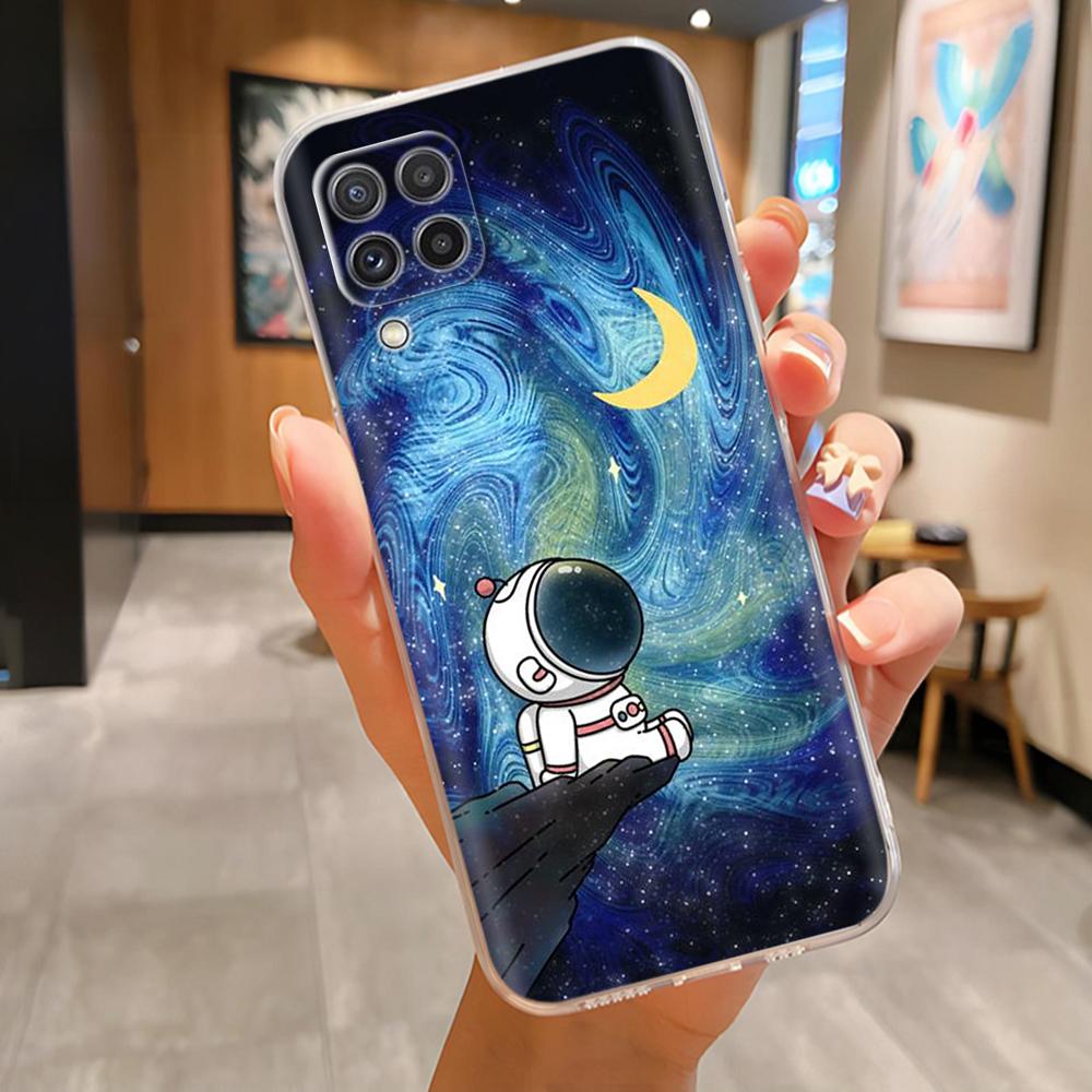 Phone Case for Samsung A12 Cute Cartoon Painted Soft TPU Silicone Bumper Fundas For Galaxy A12 4G 5G Protective Shell Cover Case