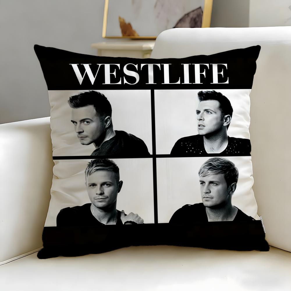Classic Band Westlife Cushion Cover Soft  EasyWash Pillow Case  Versatile for Couch Bed Travel and Office