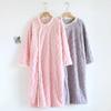 New Autumn/Winter Women's Flannel Sleeping Skirt Long Sleeve Thickened Warm Long Style Loose Sleeper Robe Home Clothing