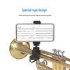 360° drehbarer Trompeten-Instrumentenständer & Handyhalter mit Lanyard für Noten & Live-Streaming
