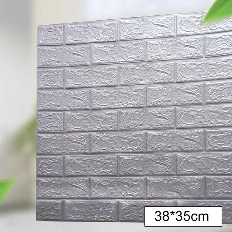 10/20Pcs 3D Brick Wall Sticker Self-adhesive Waterproof Foam Panel Wallpaper Bathroom Kitchen