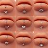 Inel pentru buze pentru ochi de modă Piercing pentru buze din oțel inoxidabil Inele labret Lotus Diavol în formă de inimă Fluture Lună Piercing pentru unghii pentru unghii