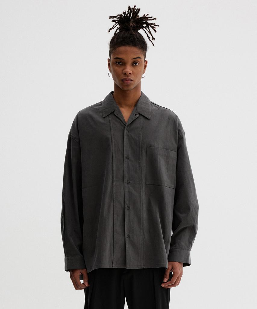 Denawo Peach Washed Overshirt (Charcoal)