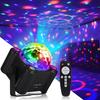 Rainbow LED Stage Lights KTV Home Atmosphere Lights USB Plug-and-Play Stage Lights for Holidays With Remote Control