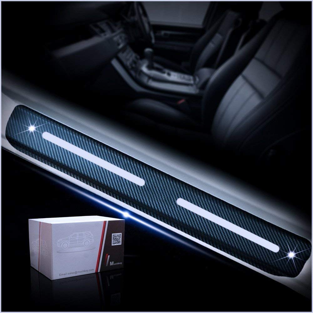 Door Scuff Plate Side Step Guard Car Carbon Fiber Door
