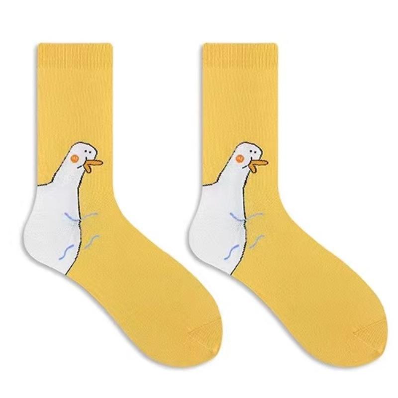 Neue Lustige Verrückter Gänsekopf Sport Baumwollsocke Kreative Glückliche Tier Freizeitsocken Damen Herren Universal