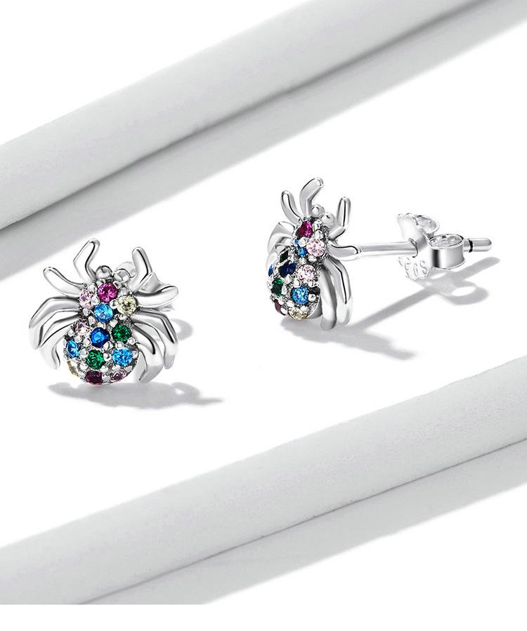 Everlove Glittrande Spindelörhängen i Sterlingsilver med Färgade Zirkoner