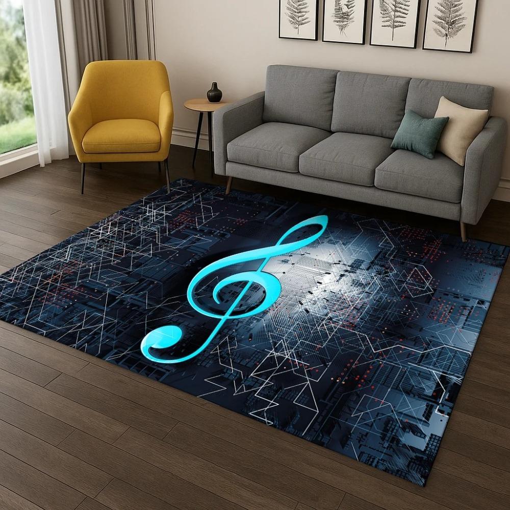 Tapis Tapis Paillasson Art Note de Musique pour Salon Canapé Maison Chambre Paillasson Décor de Cuisine Décoration de Salon Tapis de Chambre