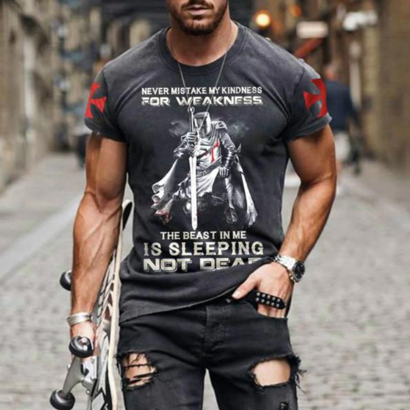 Featured Personalized Printing Summer Fashion Simple Short Sleeve T-shirt Men's