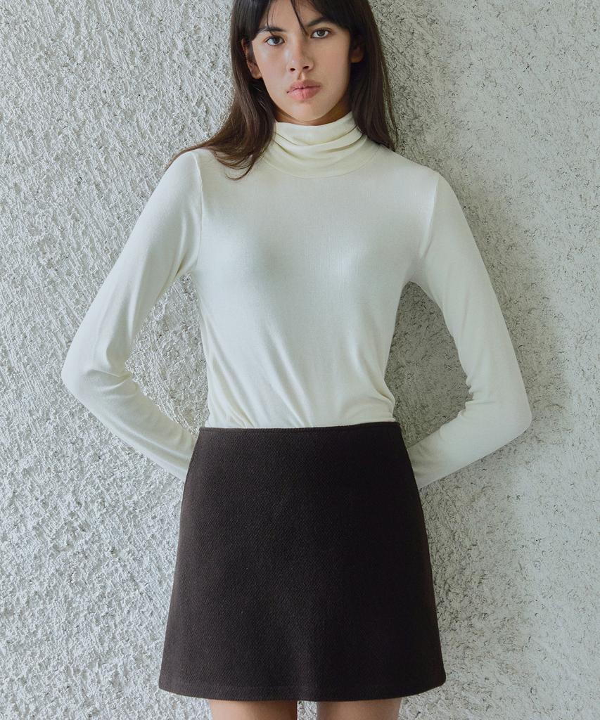 Ihr Classic Tweed Mini Skirt / Brown