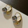 Vintage Water Droplets Two Wear Style Earrings για Γυναικείες Ασημένιο Χρυσό Μίγμα Χρώμα Σκουλαρίκια μπάλα Μόδα κοσμήματα από ανοξείδωτο ατσάλι