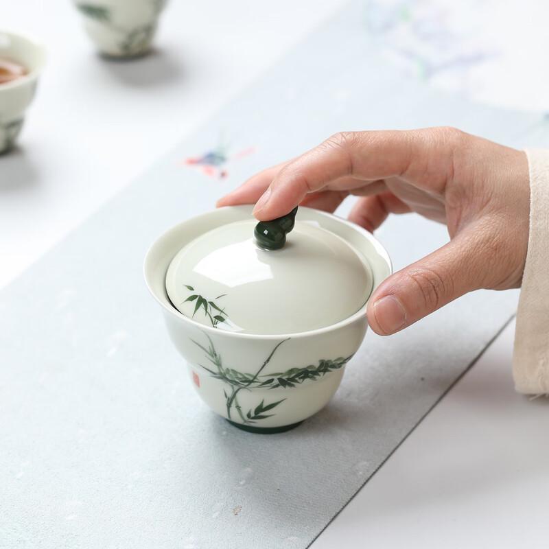 MULTIPOTENT Hand-painted Bamboo Travel Tea Set