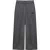 Letter Mid-Rise Loose Casual Pants Women Bottoms Charcoal-Gray NP6NR32K