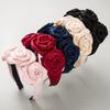 Handmade Rose Headband: European & American Style, Korean Veil, Wide-Rimmed Hairband for Fairy Personality and Party Accessories