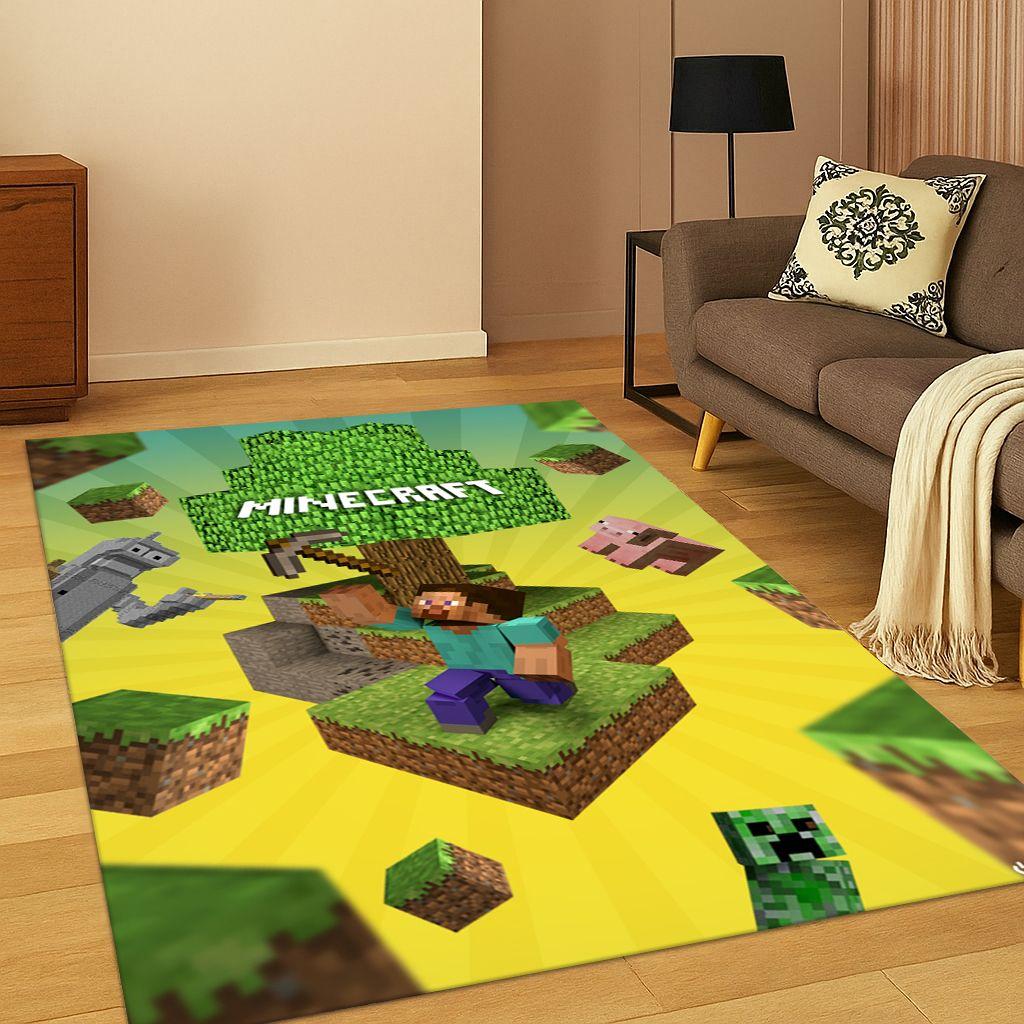 Klassiek S-Sandboxs Cartoon Pixel Game Tapijt Vloerkleed voor Slaapkamer Woonkamer Bank Huisdecoratie, Kinderen Speelkleed Antislip Vloermat Cadeau