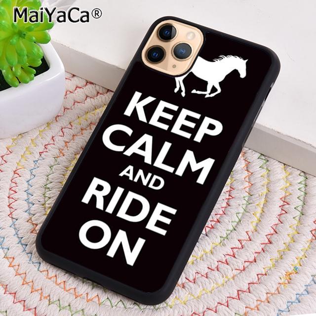 MaiYaCa Keep Calm and Ride On Liebe Pferde Pony Handyhülle Für iPhone 17 Air 16 pro max 15 14 plus 12 13 Hülle coque