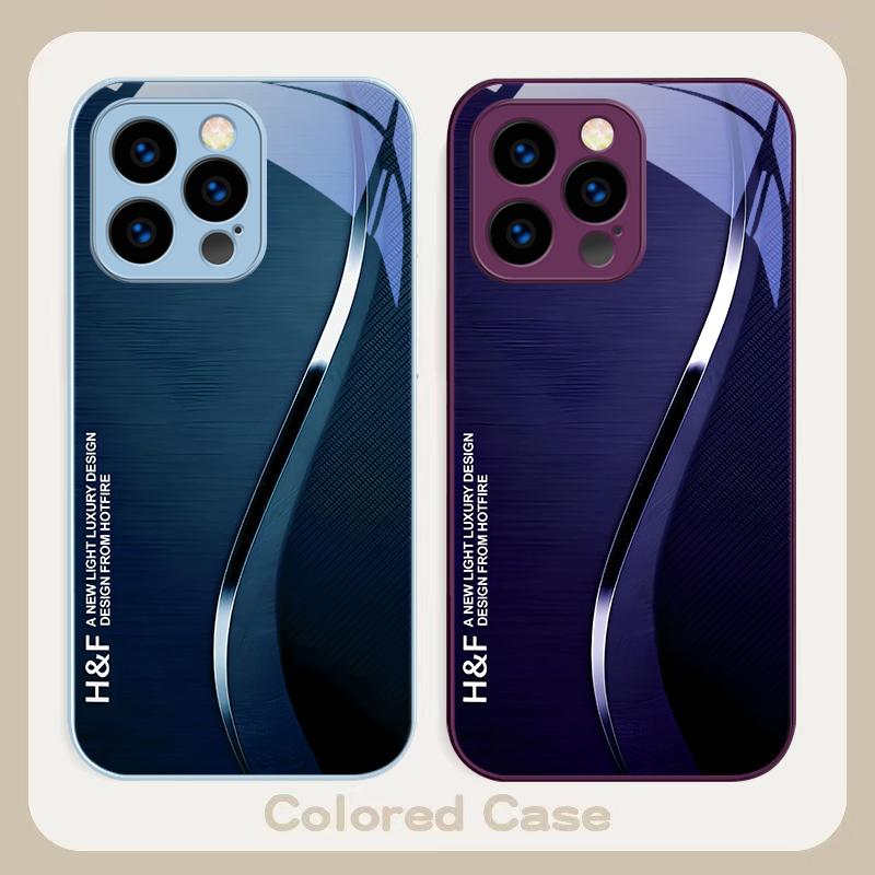 Soie Dégradé Vert Pour iPhone 16 E 15 14 13 Plus 12 mini 11 Pro Max XR Xs Max X 7 8 P lus 6 6S 2022 Coque de Téléphone en Verre Trempé
