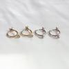 Saon Gold Silver Cubic Simple Ring Earrings