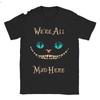 Womens Alice In Wonderland Cheshire Cat TShirt Clothes Crazy Sleeve Crew Neck Tee Shirt Summer Top Harajuku Short Sleeve Casual