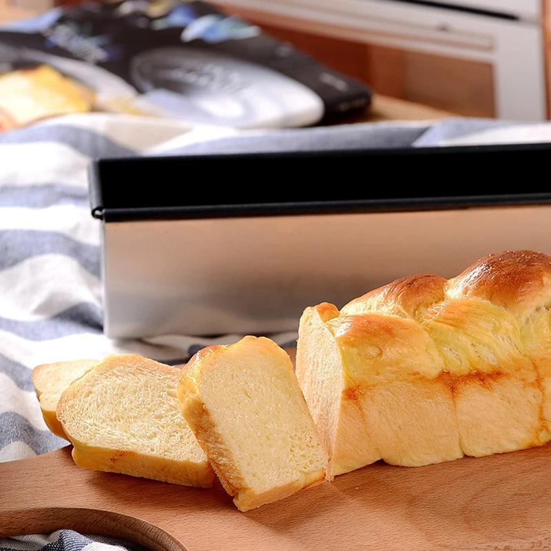 Rectangular Bread Mold Toast Box Baking Cake Sandwich Molds Small Non-stick Bellows Cover Baking Tools French Bread Baked Oven