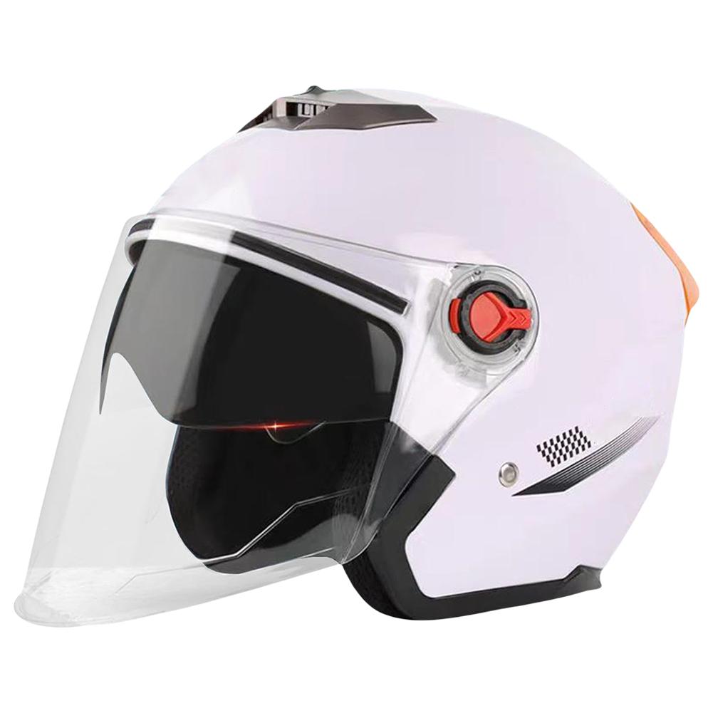 Adult Motorcycle Helmet All Year Use 3/4 Half Open Face Helmet with Sun Visor Comfortable Half Helmet Woman Men Moto Equipment