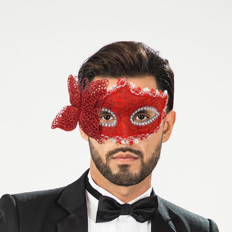 Máscara de Baile de Máscaras para Casal Máscara de Olho de Baile de Máscaras para Casal Máscara de Meio Rosto para Fantasia de Halloween Para Mulheres Homens Halloween Casamento Baile