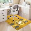 1pc Office Carpet Chair Mats Hufflepuff House Crest Perfect for Decorating Office Chairs, Living Rooms, Or Bedrooms,Polyester Carpet