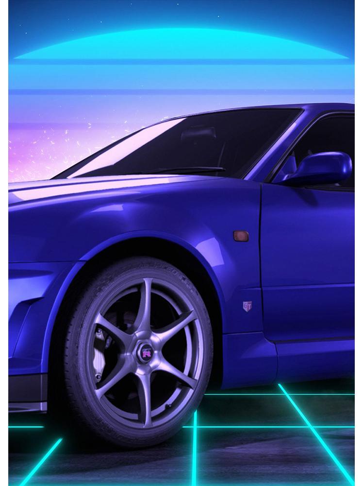 Multiple Pieces Synthwave Countach Retrowave Car Posters Canvas Painting Wall Picture For Living Room Home Decoration
