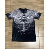 Harajuku Tops Affliction Vintage T-shirt Men Skull Holy Writ Letter 3D Printing Tee Gothic Clothes Fashion Women Clothing