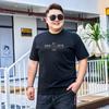 Men's Summer Casual Tee Men's Plus Size Cotton Loose Sports T-Shirt Youth Men's Elastic Comfortable and Breathable Short Sleeve