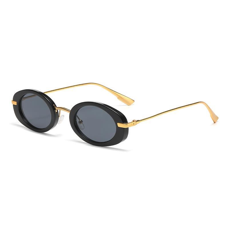 New Vintage UV400 Oval Sunglasses Full Frame Versatile Simplicity Advanced Ultraviolet Proof Travel Beach Shades Glasses