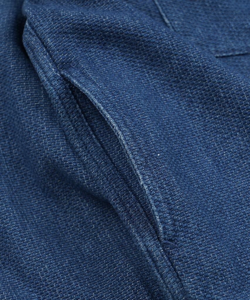 FRIZMWORKS Sashiko Denim Trucker Jacket _ Mid Blue