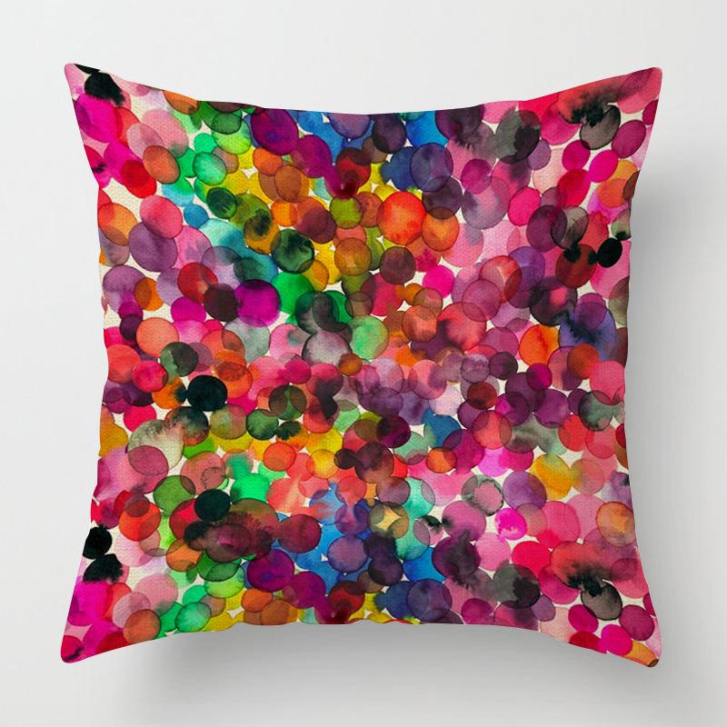 Décoration d'intérieur Housse de coussin décorative à motif abstrait coloré Housse de coussin à motif Convient pour canapé, chambre à coucher, voiture
