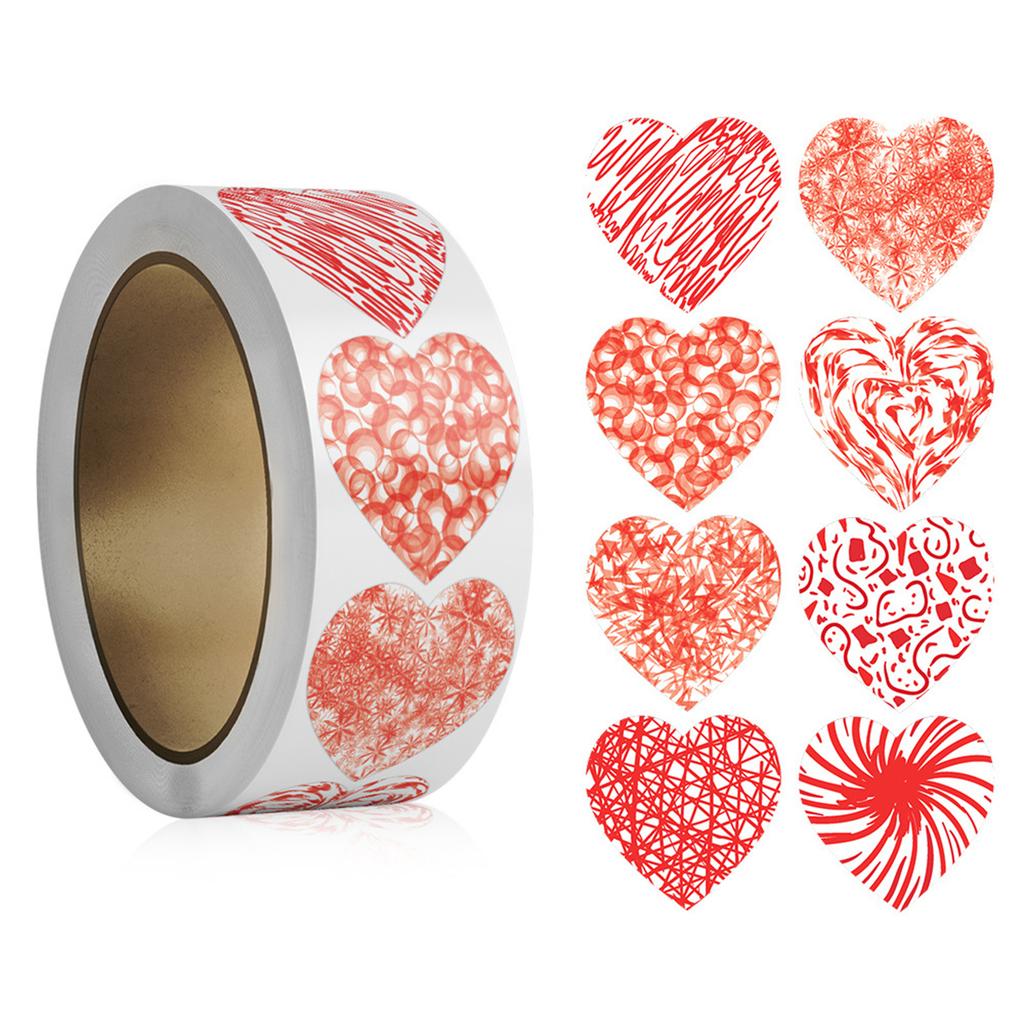 Heart Sticker Self-Adhesive 2.5cm Easy To Use for Couples Students and Craft Enthusiasts Diverse Decorative Needs