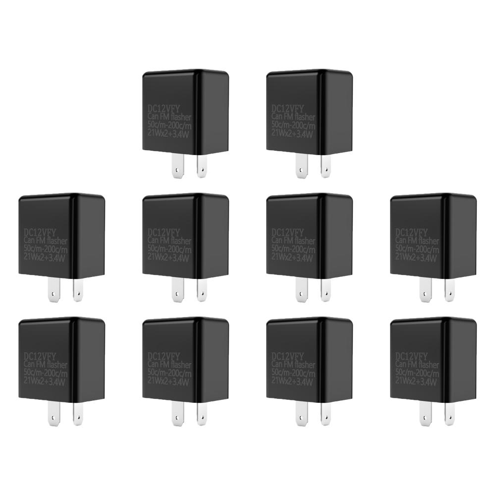 1-10PCS LED Flasher Relay 12V Adjustable Frequency of Turn Signal Indicator Light 2 Pins Flashing Blinker Relays For Motorcycle