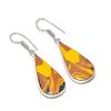 Calcédoine Arc-en-Ciel Fait Main Argent Sterling 925 Bijou Boucle d'Oreille 1.89" H9D50