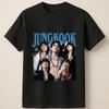 Unisex μπλούζα Βαμβακερή Oversize Μεγάλο Μέγεθος Αστέρι Kpop Jungkook Κεραυνός Κολάζ Πορτρέτο Σχέδιο T