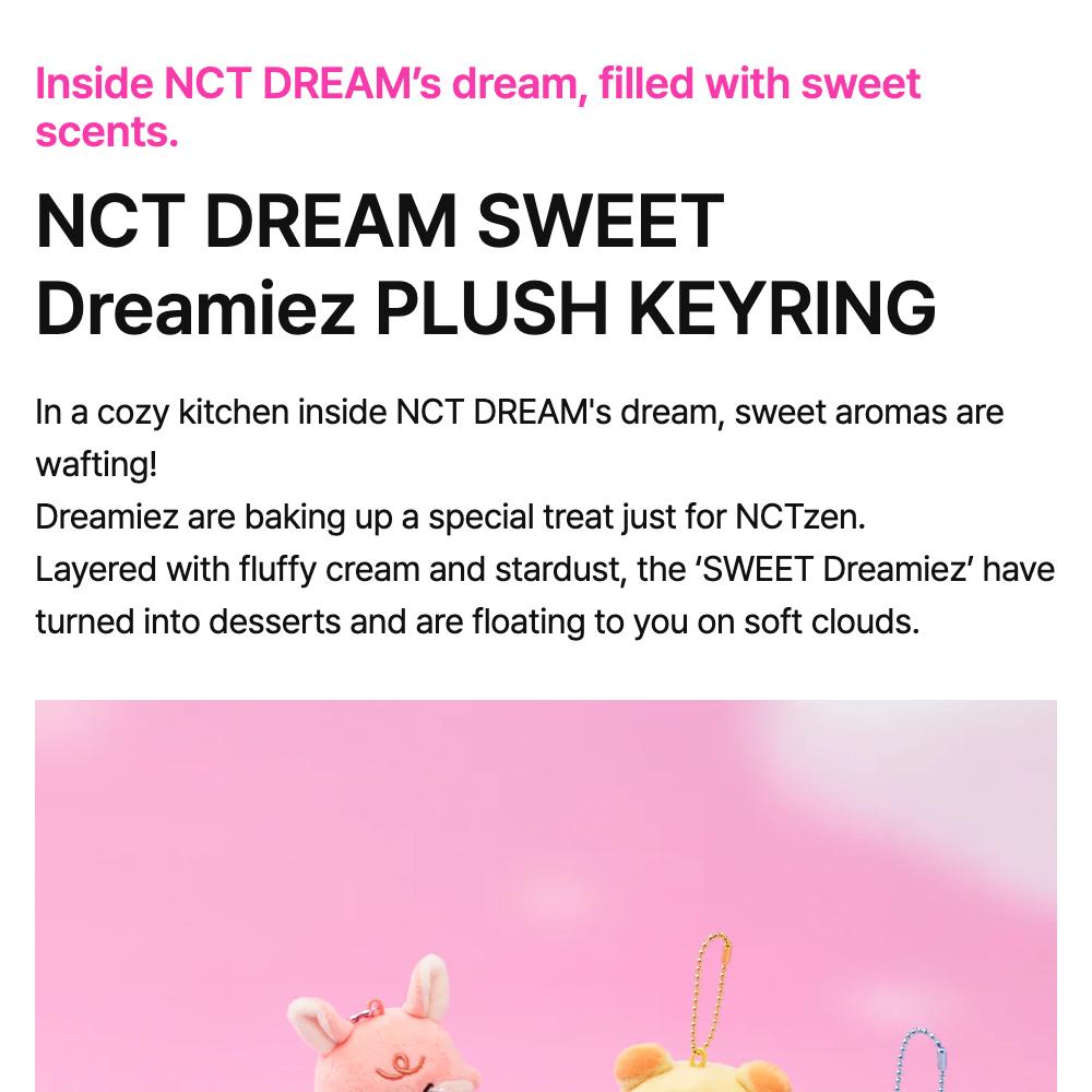 NCT DREAM [SWEET Dreamiez] POP-UP MD Mini Plush Keyring
